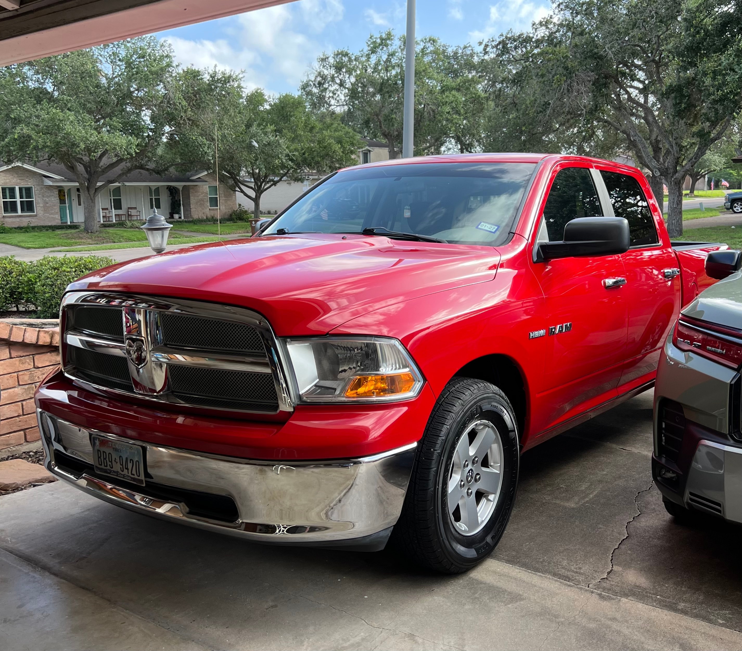 Paint correction buffing on a vehicle